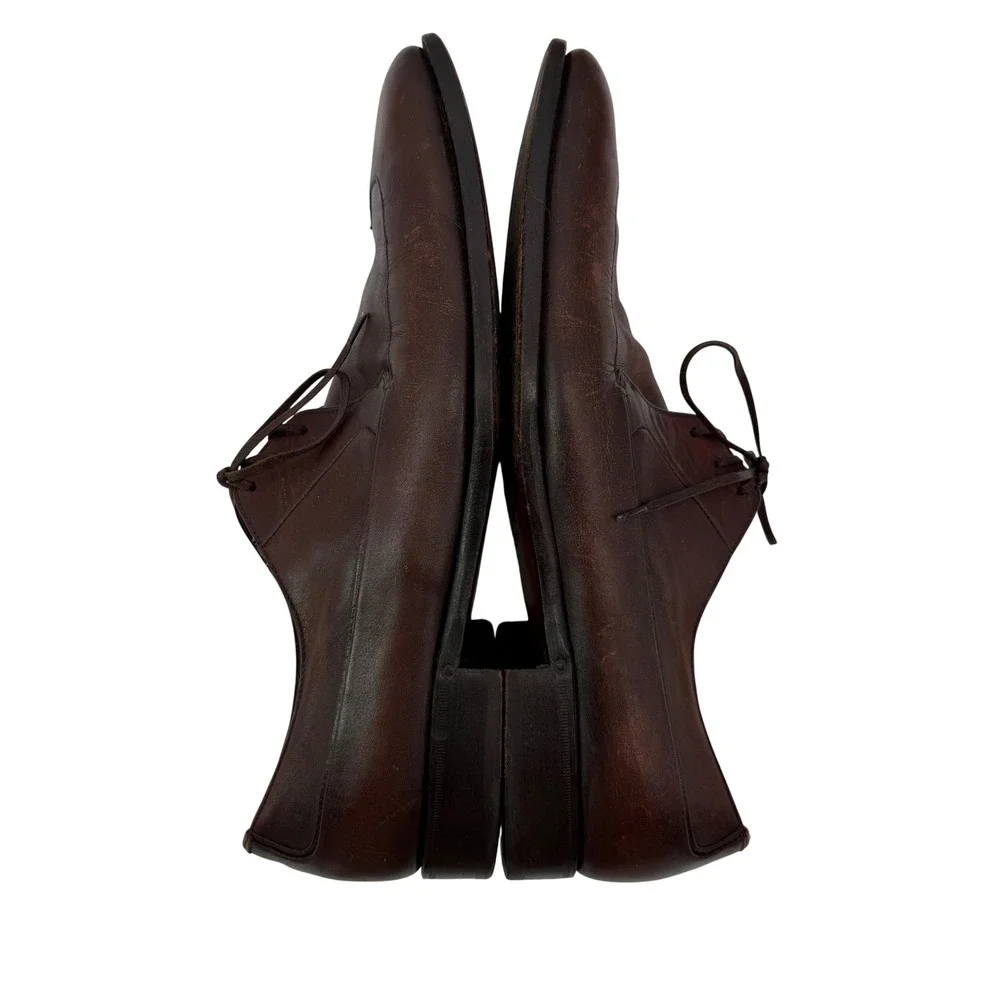 Stefano Sassetti‎ Brown Leather Oxford Dress Shoes Italy Goodyear Size 10